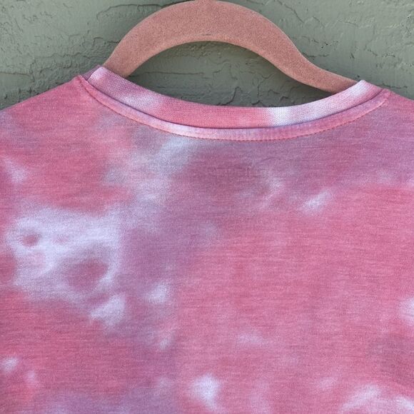 Disney Pink Tie Dye Lilo & Stitch Tee Shirt Sz M 7-9 - Picture 6 of 12